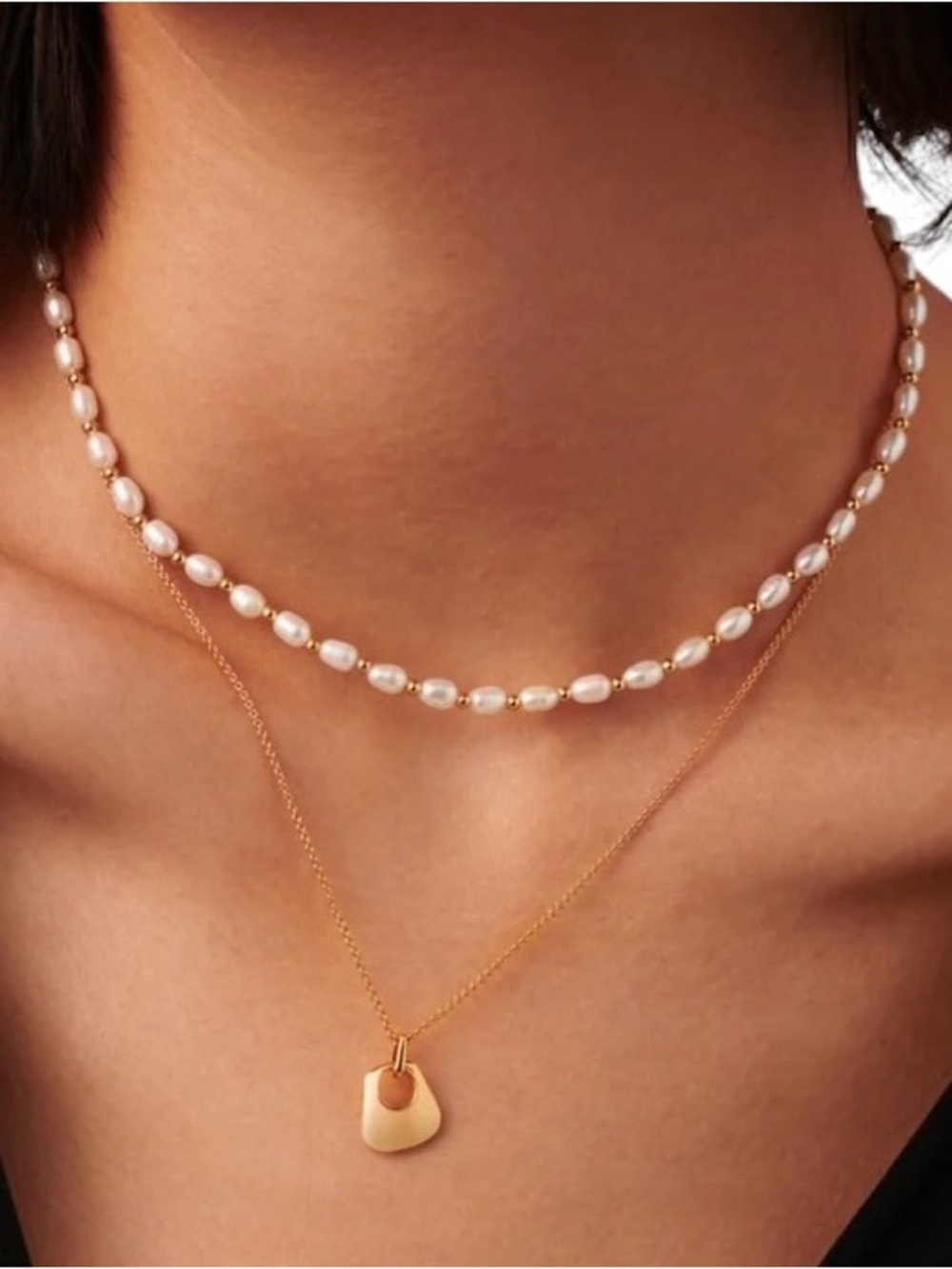 Missoma Seed Pearl Gold Plate Beaded Choker Necklace
